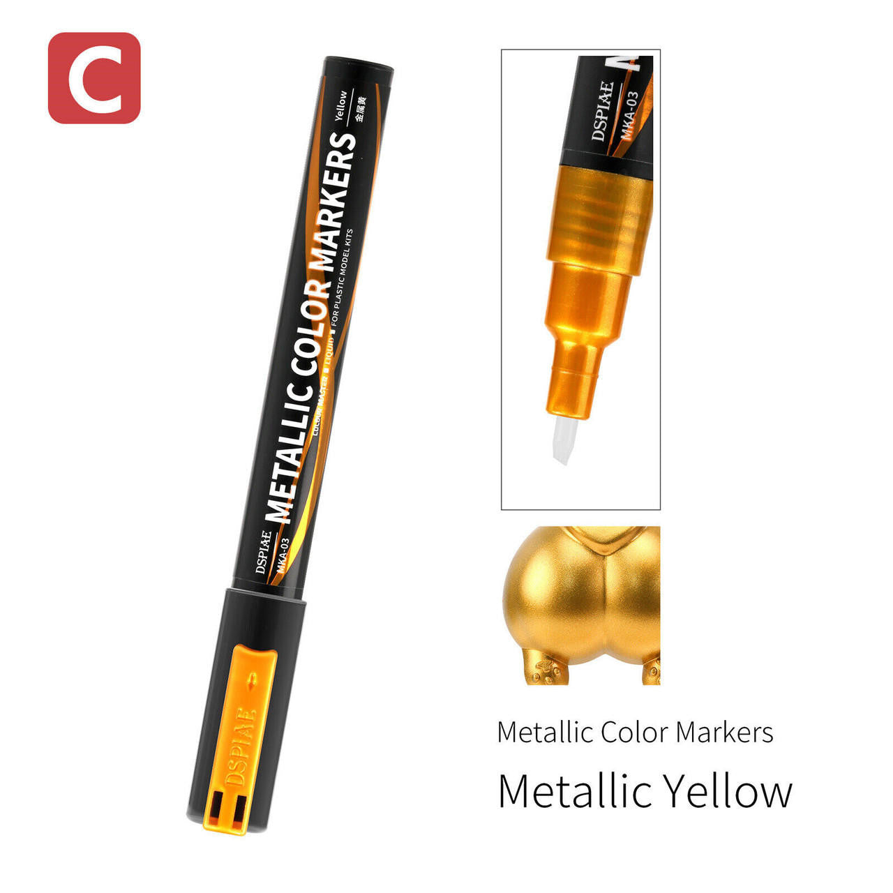 DSPIAE Tools Color Marker Super Metallic Yellow MKA03